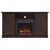 48" Media Mantel with Fireplace and Wire Access Holes