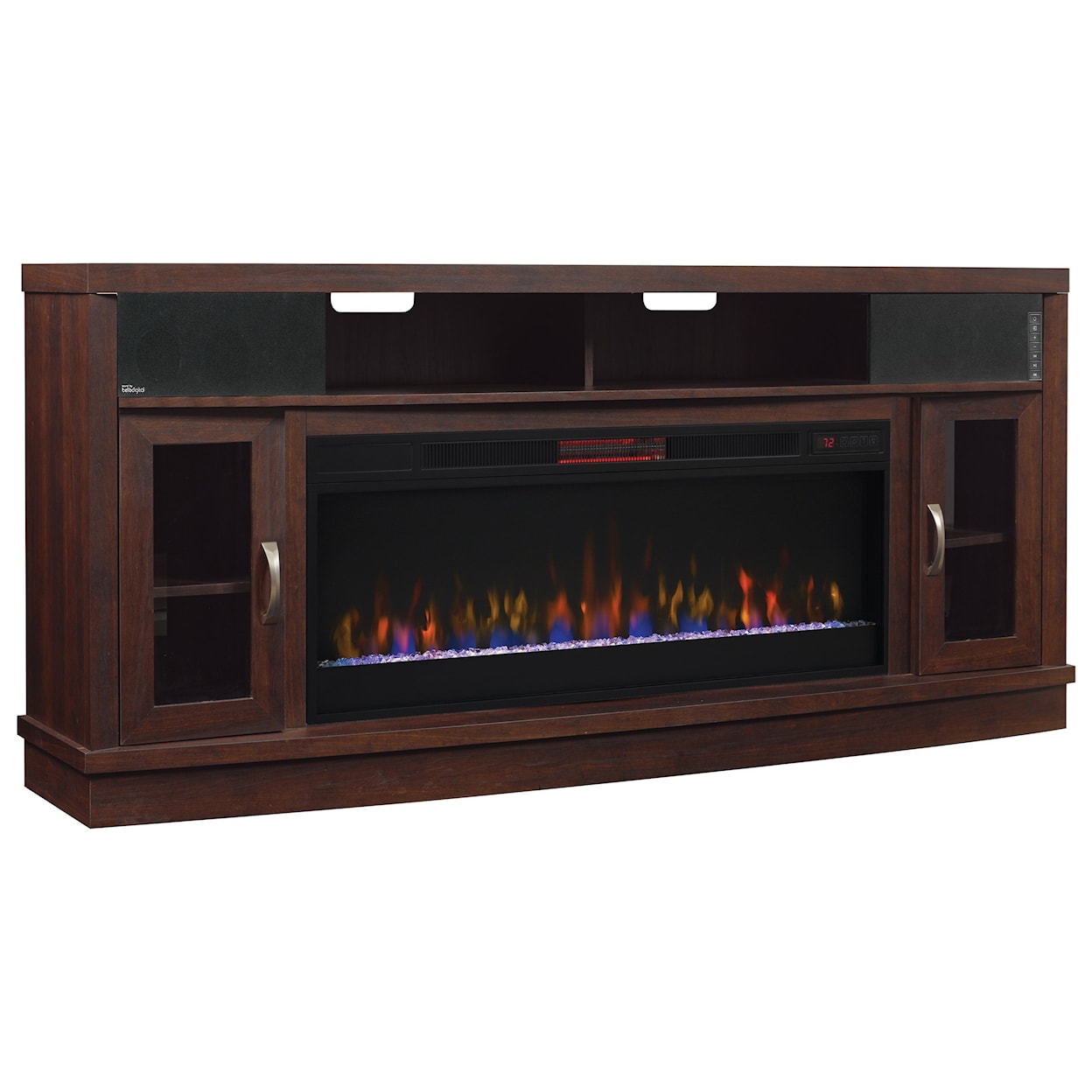 ClassicFlame Deerfield Media Mantel Fireplace With Speakers