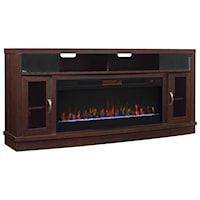 Media Mantel With 42" Electric Fireplace and Speakers