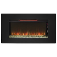 36" Wall Hanging Fireplace with Adjustable Thermostat