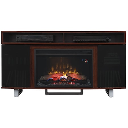 56" Media Mantel with Wire Access Holes