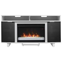 56" Media Mantel with Wire Access Holes