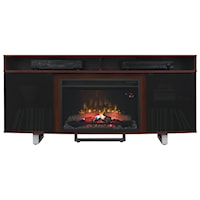 64" Media Mantel with Wire Access Holes