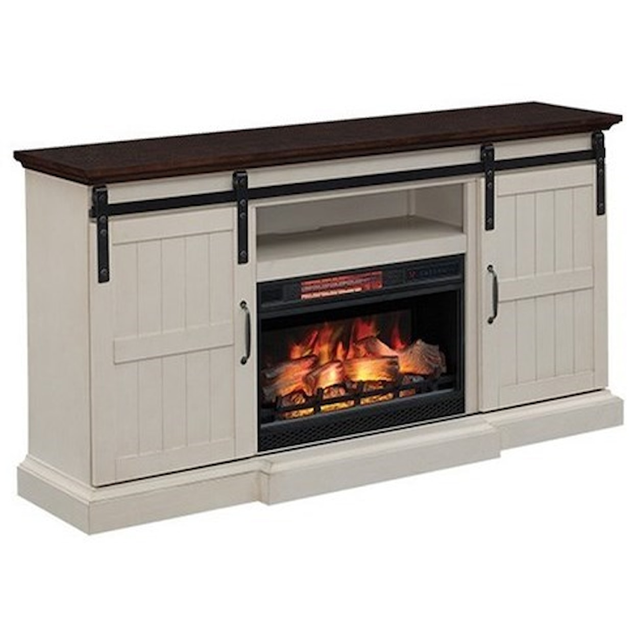 ClassicFlame Hogan CF Barn Door Media Mantel Fireplace