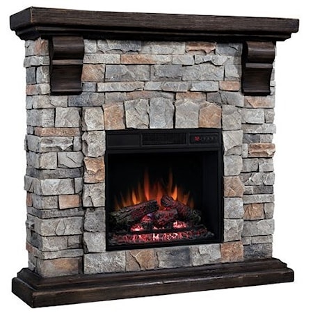 40" Media Mantel with Electric Insert