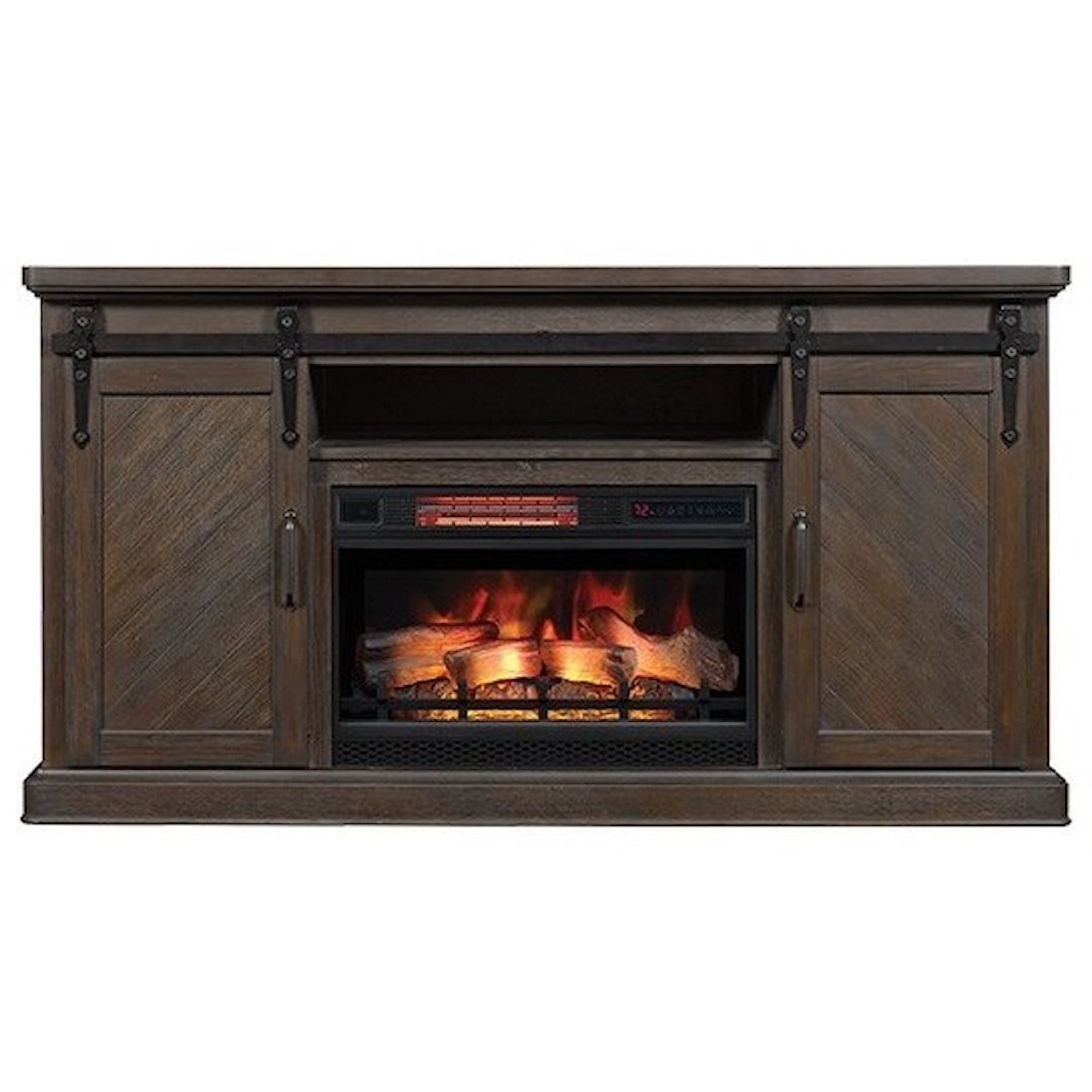 ClassicFlame Southgate Barn Door Media Mantel Fireplace