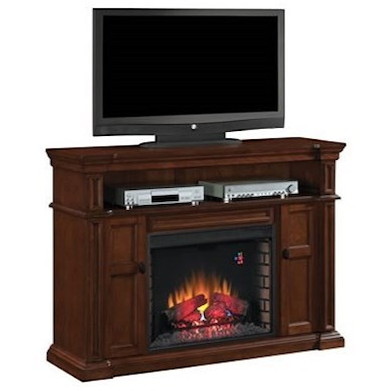 ClassicFlame Wyatt Fireplace TV Console Mantel & Insert