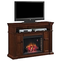 Fireplace TV Console Mantel & Fireplace Insert with Storage.