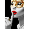 Classy Art WALLART Gold Masquerade - Floating Tempered Glass
