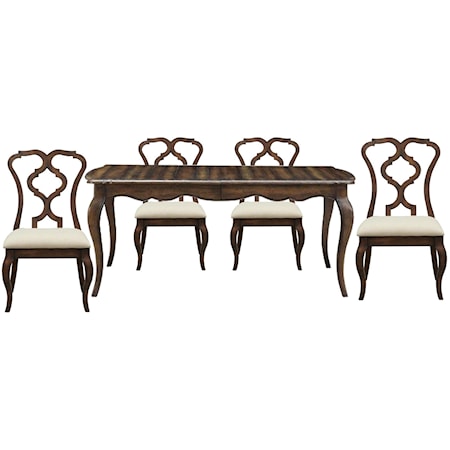 Rectangle Table and Side Chairs