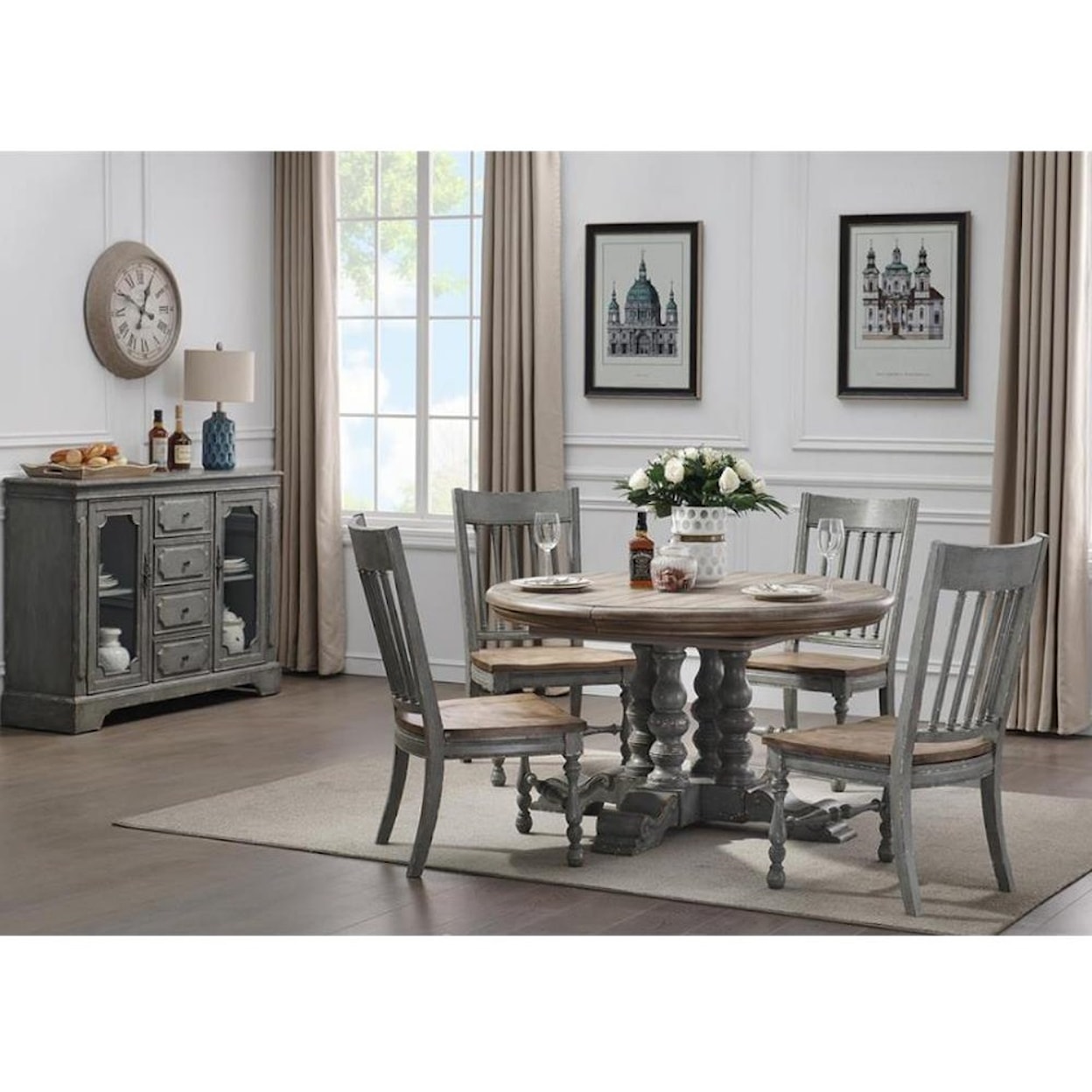 Coast2Coast Home Burke Two Tone Round Dining Table