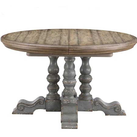Two Tone Round Dining Table