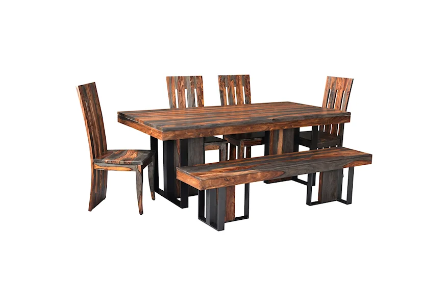 Sierra Table and Chair Set with Bench by Coast2Coast Home at Prime Brothers Furniture