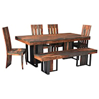 Rustic Table and Four Chair Set