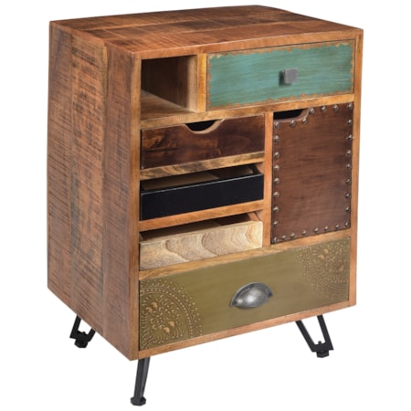 Brisbane Five Drawer One Door End Table