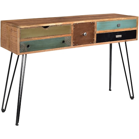 Brisbane Five Drawer Console Table