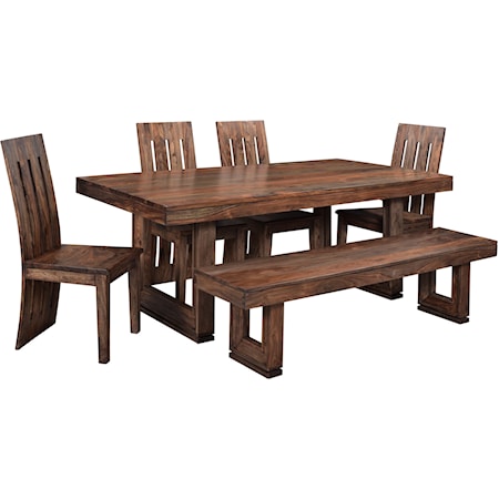 Table and Chair Set with Bench