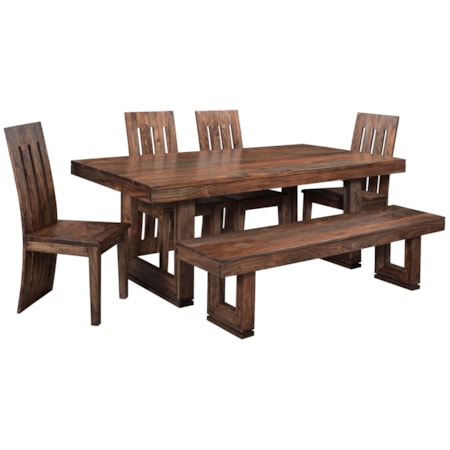 Table and Chair Set with Bench