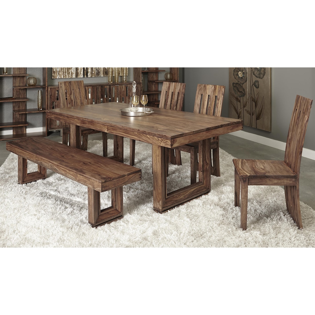 Coast2Coast Home Brownstone 7 Piece Table and Chair Set