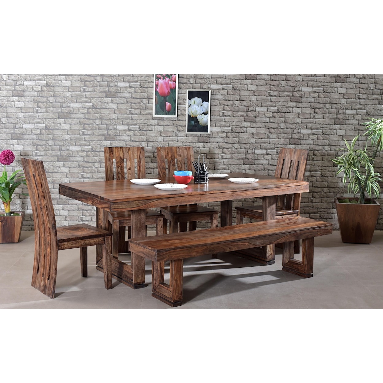 Coast2Coast Home Brownstone 7 Piece Table and Chair Set