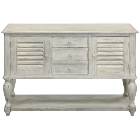 Three Drawer Two Door Console