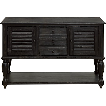 Three Drawer Two Door Console