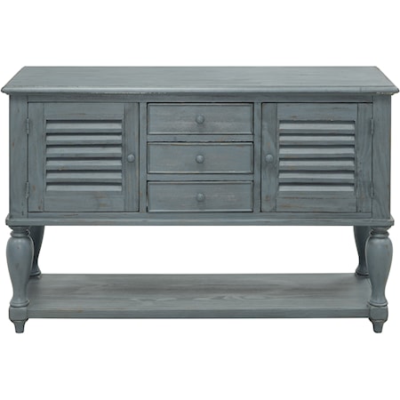 Three Drawer Two Door Console
