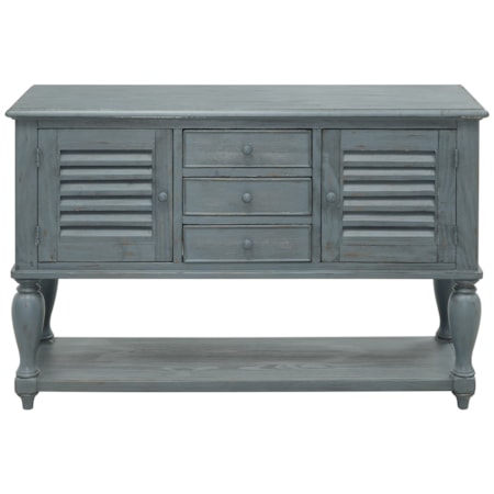 Three Drawer Two Door Console