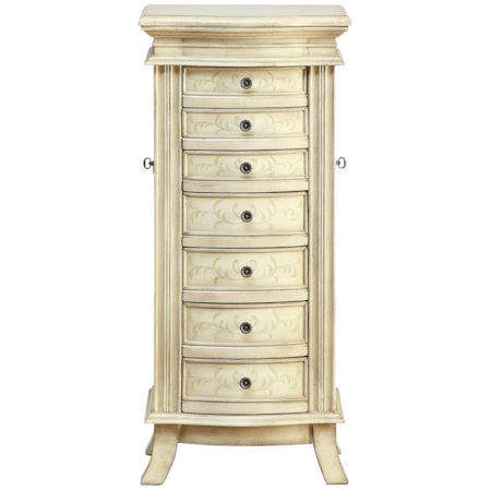 Two Door Seven Drawer Jewelry Armoire