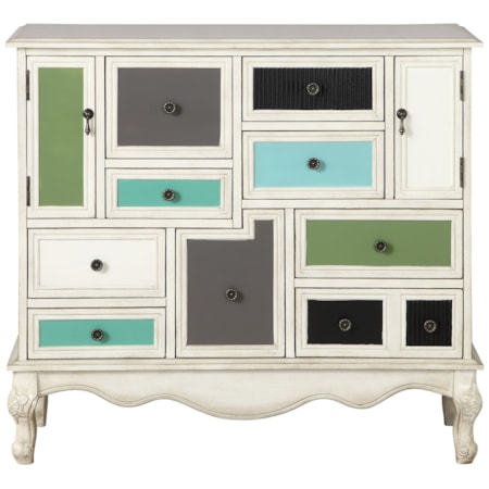 Nine Drawer Two Door Credenza