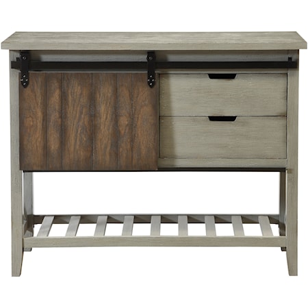 One Sliding Door Two Drawer Console