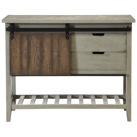 One Sliding Door Two Drawer Console