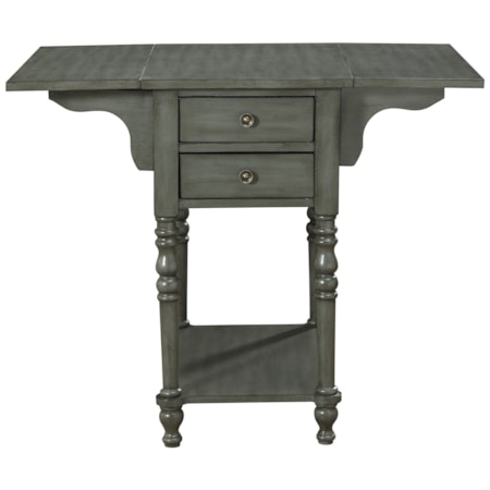 Drop Leaf Two Drawer Accent Table