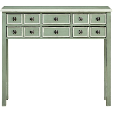 Six Drawer Console Table