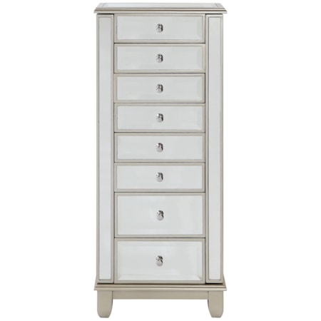 Two Door Seven Drawer Jewelry Armoire