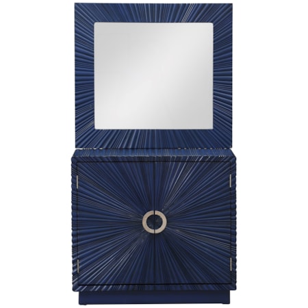 Two Door Cabinet and Mirror Set