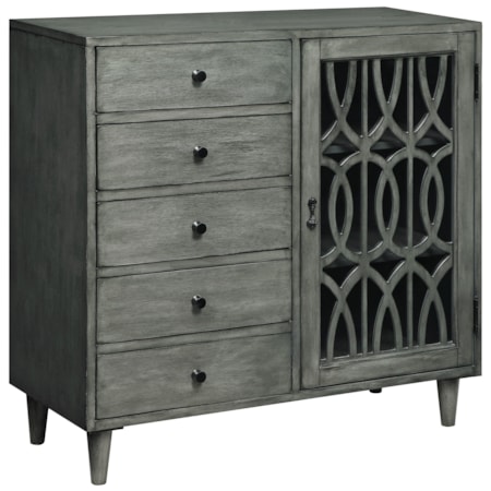 One Door Five Drawer Cabinet