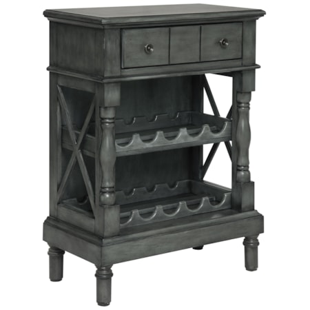One Drawer Wine Server/Bookcase