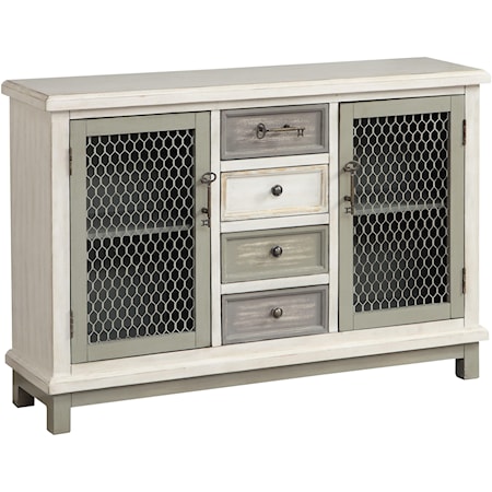 Two Door Four Drawer Credenza