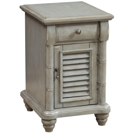 One Door One Drawer Chairside w/ Power