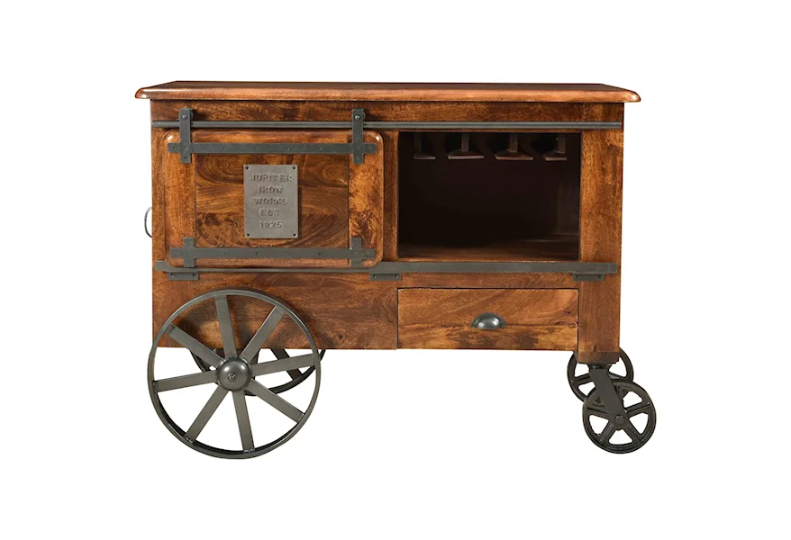 Coast2Coast Home Accents Two Door One Drawer Wine Cart by Coast2Coast Home at Baer's Furniture