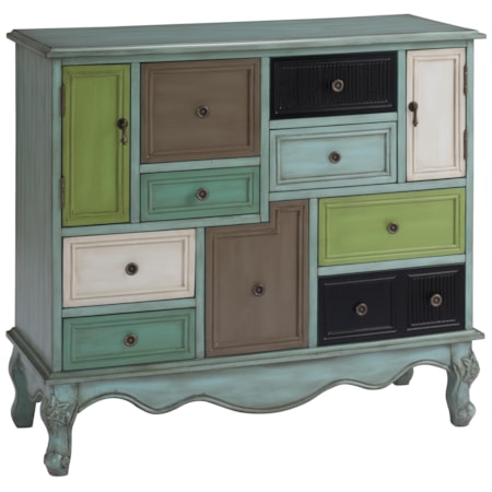 Nine Drawer Two Door Cabinet