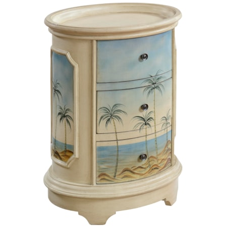 Three Drawer Chairside Chest