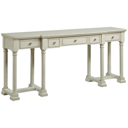 Five Drawer Console Desk