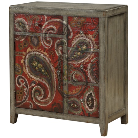 Four Drawer One Door Cabinet
