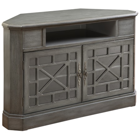 Two Door Corner Media Cabinet