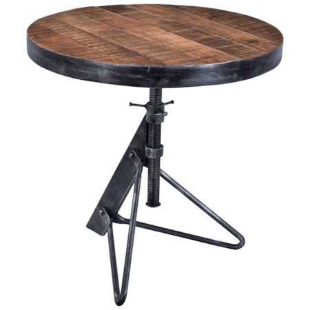Adjustable Round Accent Table