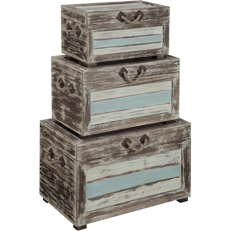 Set Of 3 Nesting Trunks