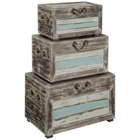 Set Of 3 Nesting Trunks