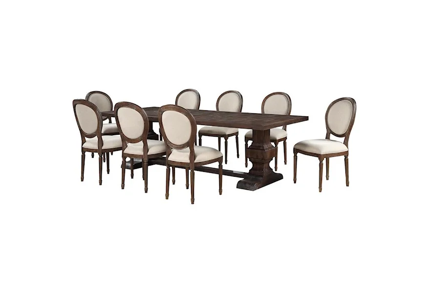 Marquette 9-Piece Table and Chair Set by Coast2Coast Home at Lagniappe Home Store